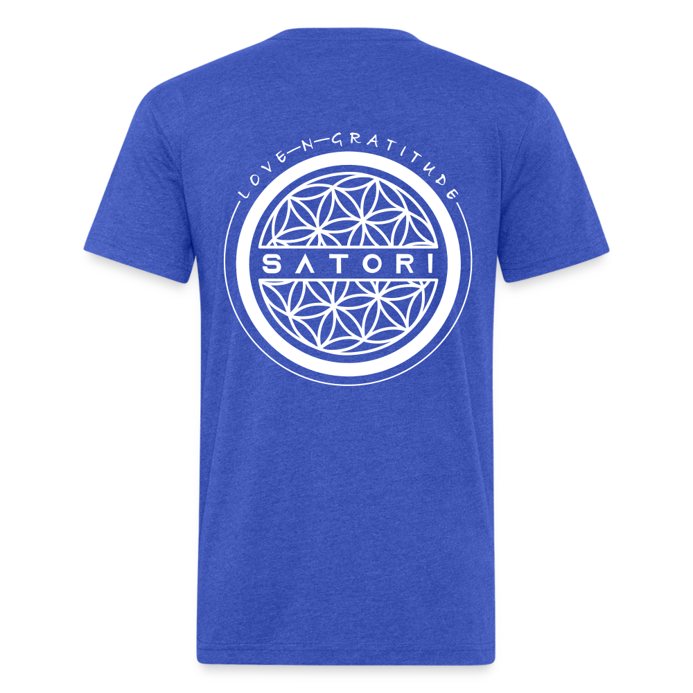 Fitted Cotton/Poly T-Shirt by Next Level - heather royal