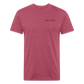 Fitted Cotton/Poly T-Shirt by Next Level Satori Front & Back - heather burgundy