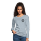 Women's Premium Long Sleeve T-Shirt Logo, Positive Sleeves - heather ice blue