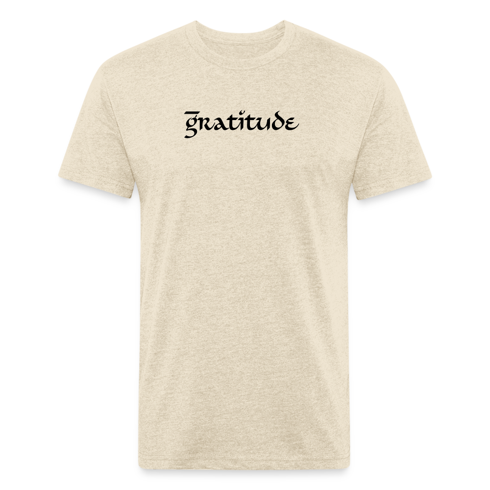 Fitted Cotton/Poly T-Shirt by Next Level - heather cream