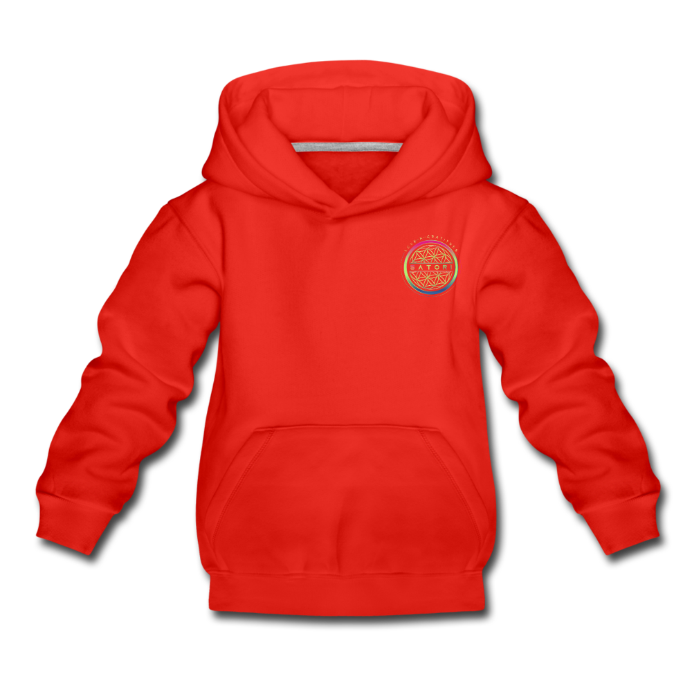Kids‘ Premium Hoodie Logo Front & Back - red