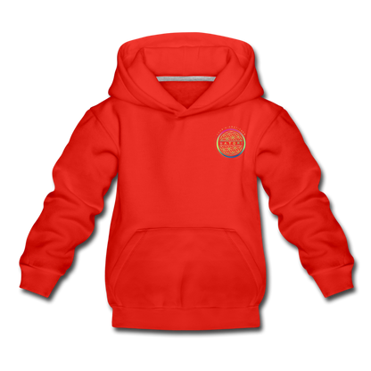 Kids‘ Premium Hoodie Logo Front & Back - red
