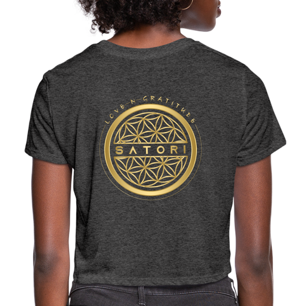Women's Cropped T-Shirt - deep heather