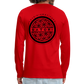 Men's Premium Long Sleeve T-Shirt Logo on Back, Print on front - red