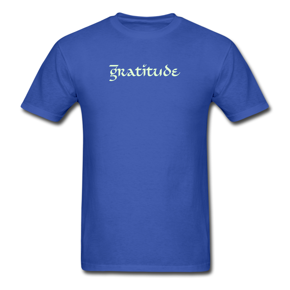 Unisex Classic T-Shirt Glow in Dark Logo & Print - royal blue