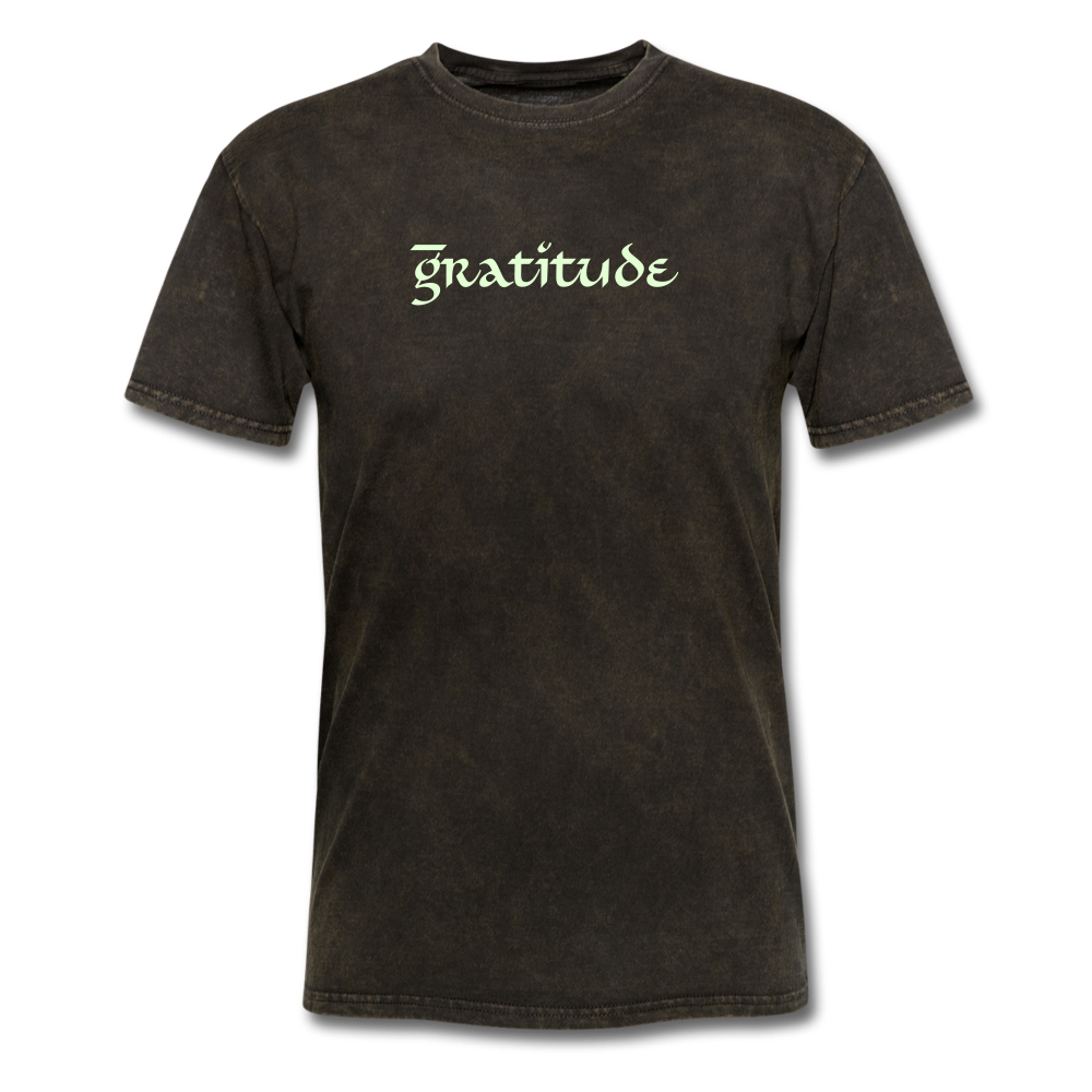 Unisex Classic T-Shirt Glow in Dark Logo & Print - mineral black