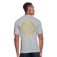 Men’s Moisture Wicking Performance T-Shirt Logo on Back - silver