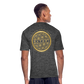 Men’s Moisture Wicking Performance T-Shirt Logo on Back - dark heather gray