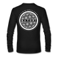 Men's Long Sleeve T-Shirt by Next Level Logo at Back Print on Front - black