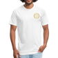 Fitted Cotton/Poly T-Shirt by Next Level Logo Front & Back - white