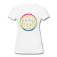Women’s Premium Organic T-Shirt logo Front & Back Custom Print Sleeve - white