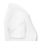 Women’s Premium Organic T-Shirt logo Front & Back Custom Print Sleeve - white
