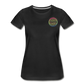 Women’s Premium Organic T-Shirt logo Front & Back Custom Print Sleeve - black