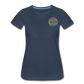 Women’s Premium Organic T-Shirt logo Front & Back Custom Print Sleeve - navy