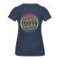 Women’s Premium Organic T-Shirt logo Front & Back Custom Print Sleeve - navy