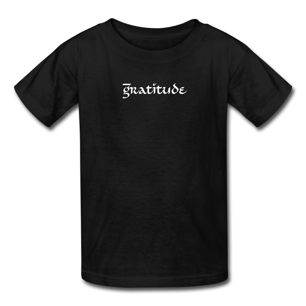 Hanes Youth Tagless T-Shirt Gratitude - black