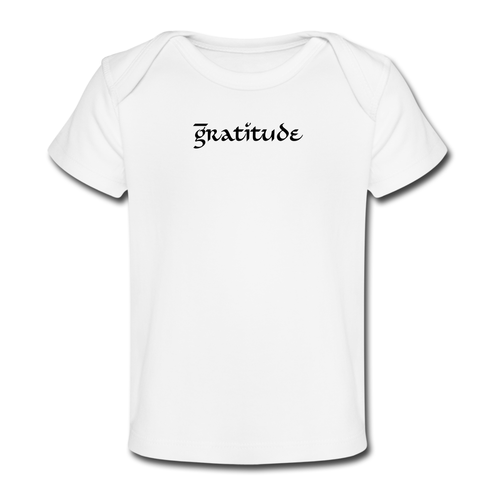 Organic Baby T-Shirt Gratitude - white