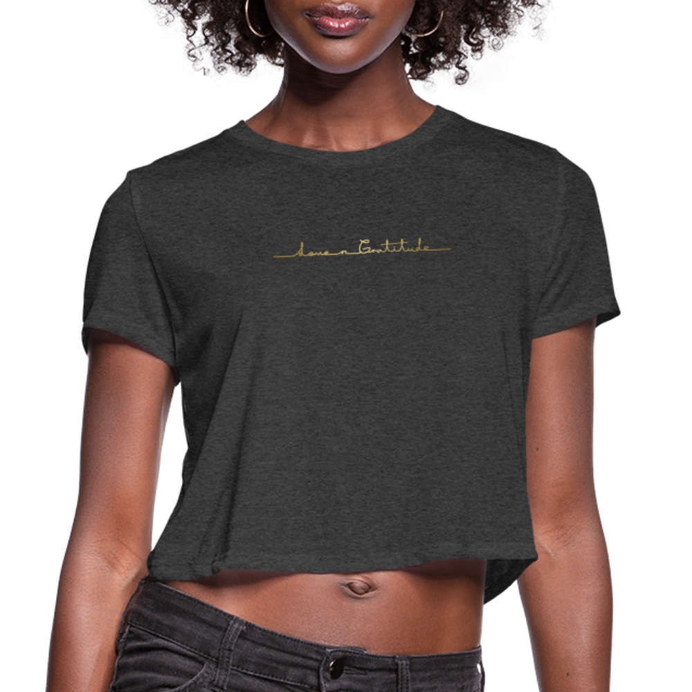 Women's Cropped T-Shirt - deep heather