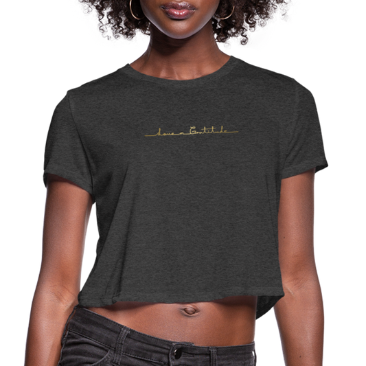 Women's Cropped T-Shirt - deep heather