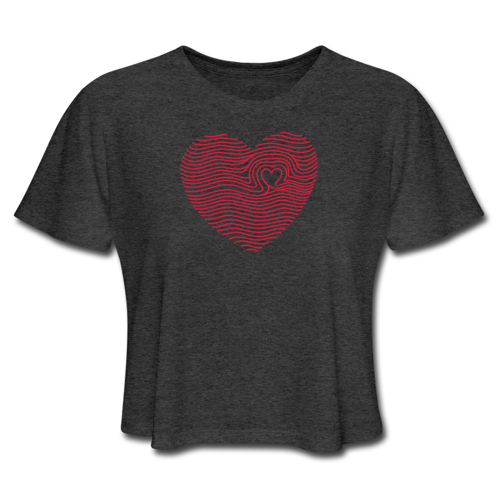 Women's Cropped T-Shirt - deep heather