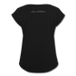 Women's Roll Cuff T-Shirt Love n Gratitude on back - black