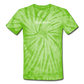Unisex Tie Dye T-Shirt Love n Gratitude Logo - spider lime green