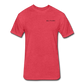 Fitted Cotton/Poly T-Shirt by Next Level Satori Front & Back - heather red