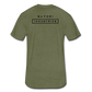 Fitted Cotton/Poly T-Shirt by Next Level Satori Front & Back - heather military green