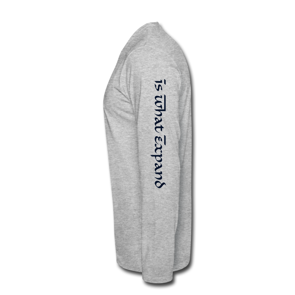 Men's Premium Long Sleeve T-Shirt Positive Print - heather gray