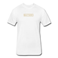 Fitted Cotton/Poly T-Shirt by Next Level Gold Logo - white