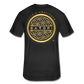 Fitted Cotton/Poly T-Shirt by Next Level Gold Logo - black