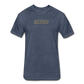 Fitted Cotton/Poly T-Shirt by Next Level Gold Logo - heather navy