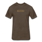 Fitted Cotton/Poly T-Shirt by Next Level Gold Logo - heather espresso