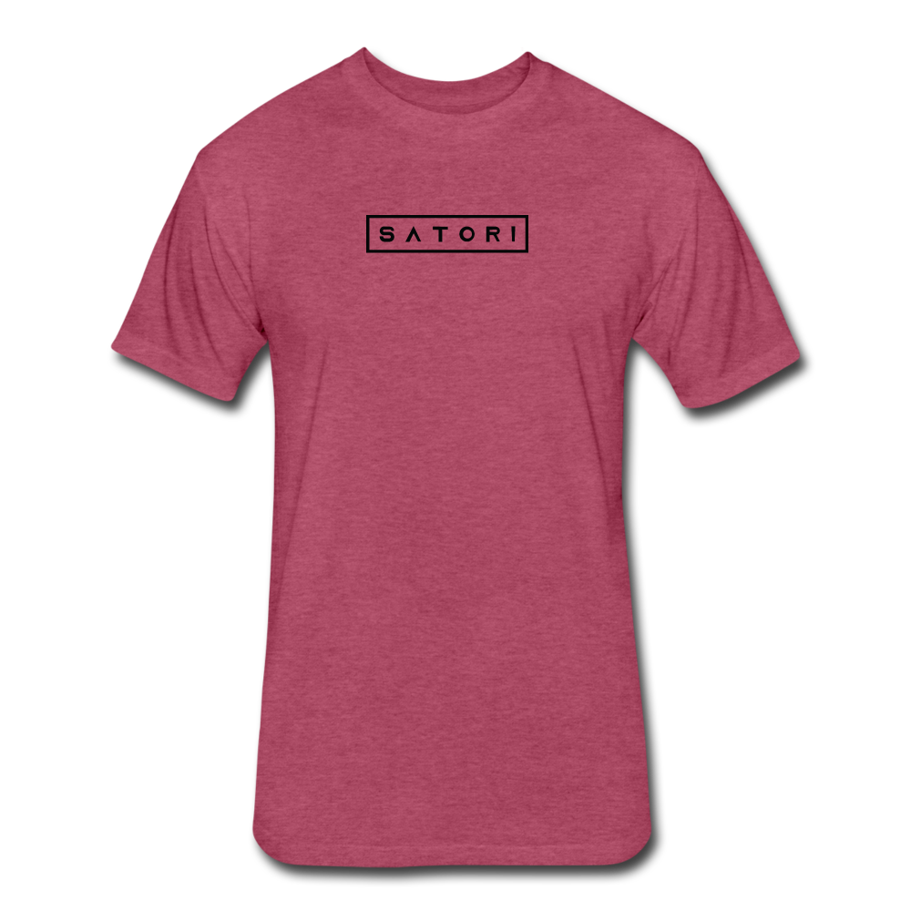 Fitted Cotton/Poly T-Shirt by Next Level - heather burgundy