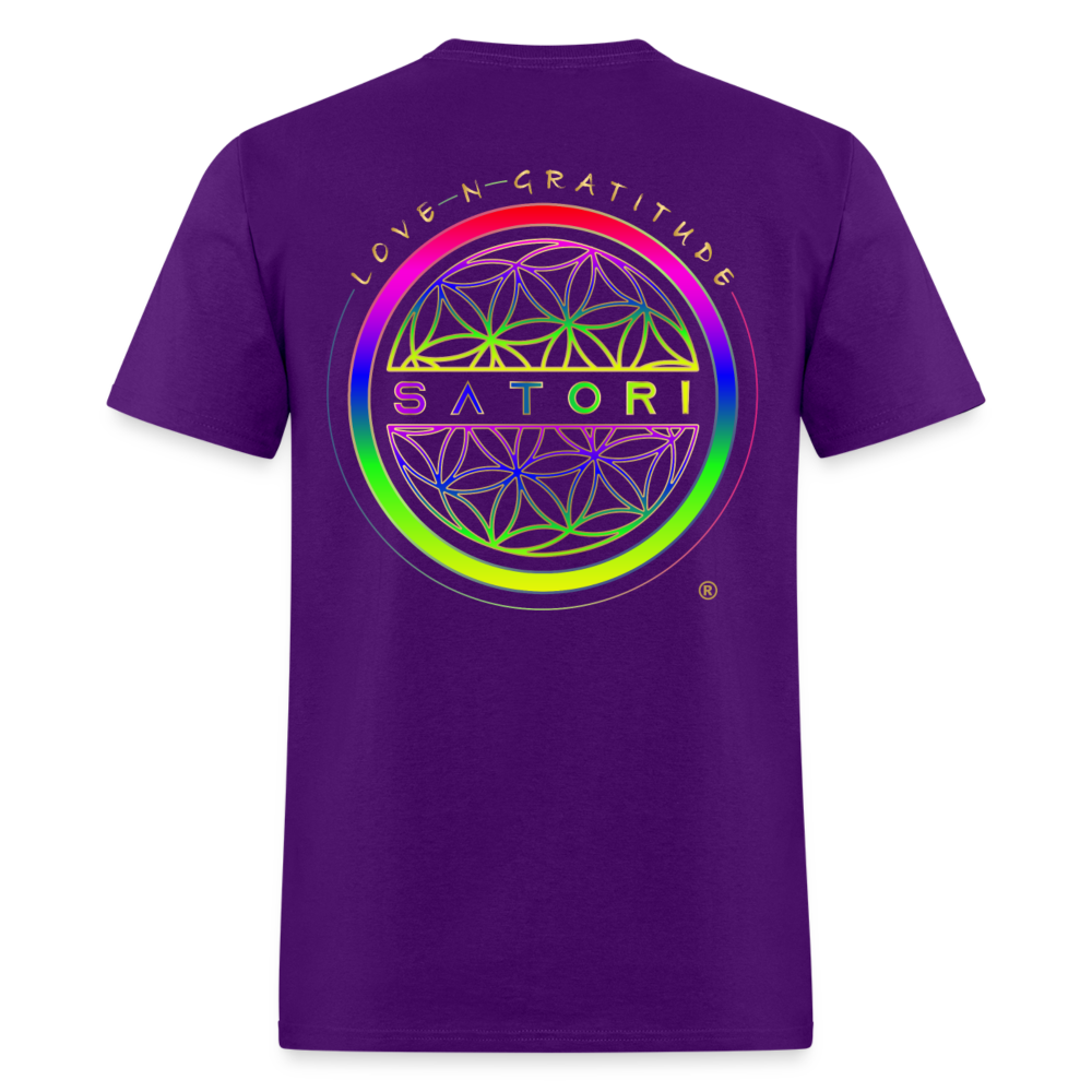 Unisex Classic T-Shirt Coloured Logo - purple