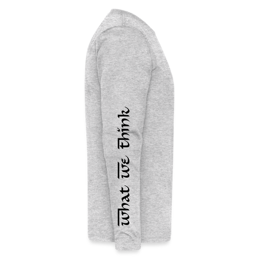 Men's Long Sleeve T-Shirt by Next Level Positive Vibes - heather gray