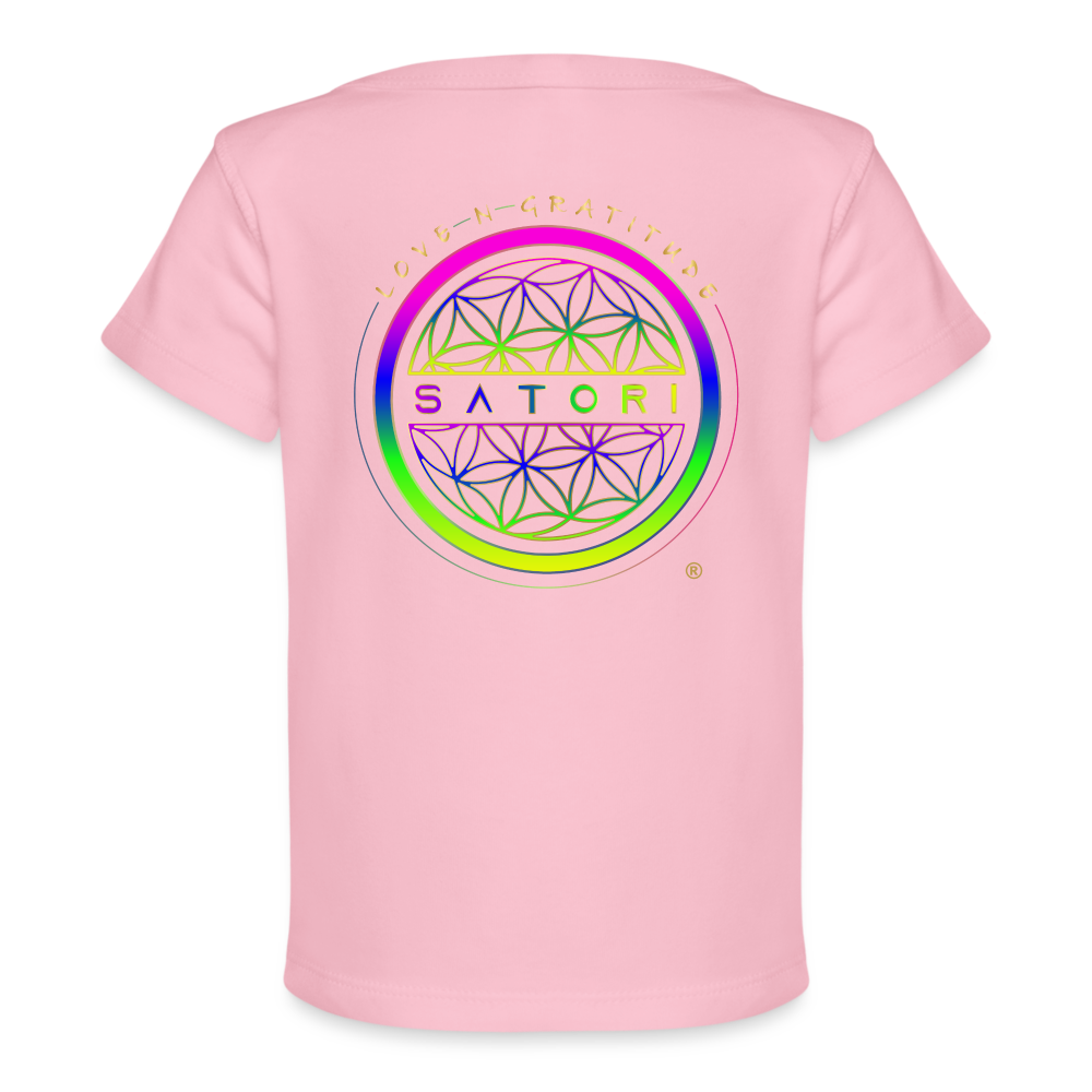 Baby Organic T-Shirt Logo Front & Back - light pink